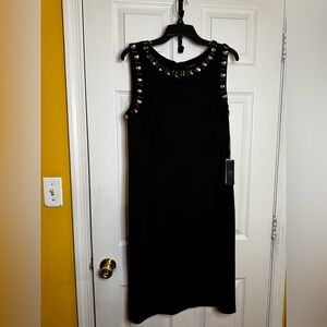 Black NYDJ Jewel Neckline and Arm Size 12 Dress